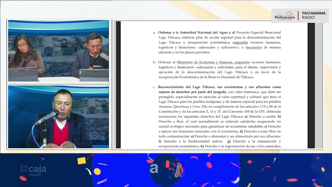 Con plantón exigen que el Titicaca sea reconocido como sujeto de derecho