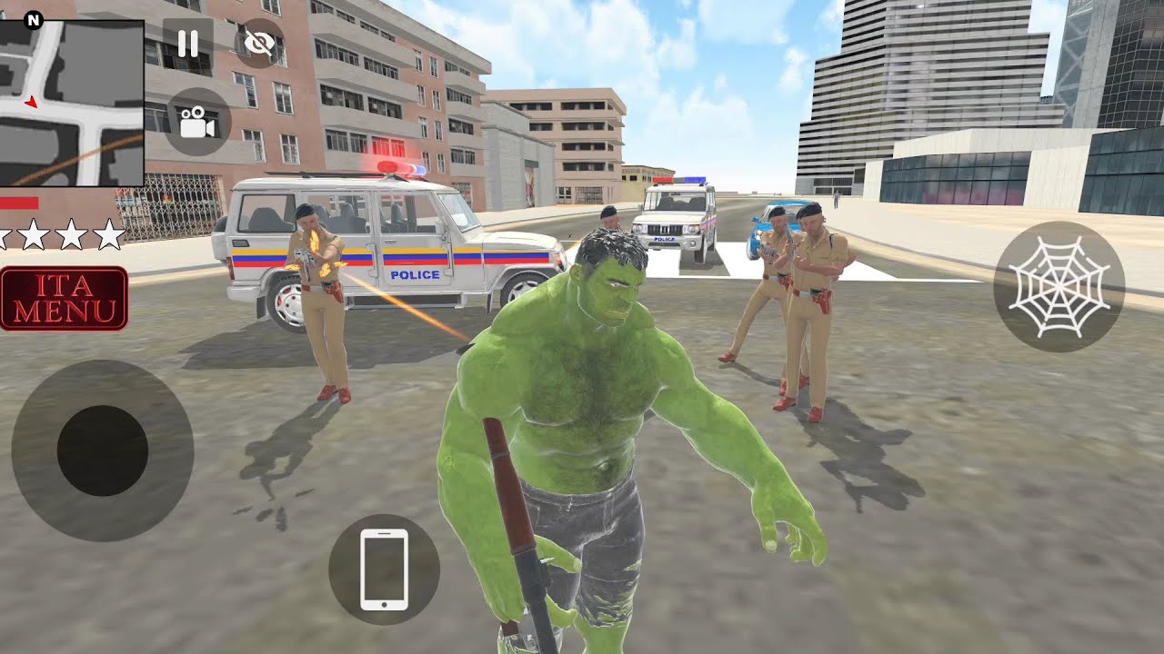 Hulk vs police 🚨 in Indian gta v 