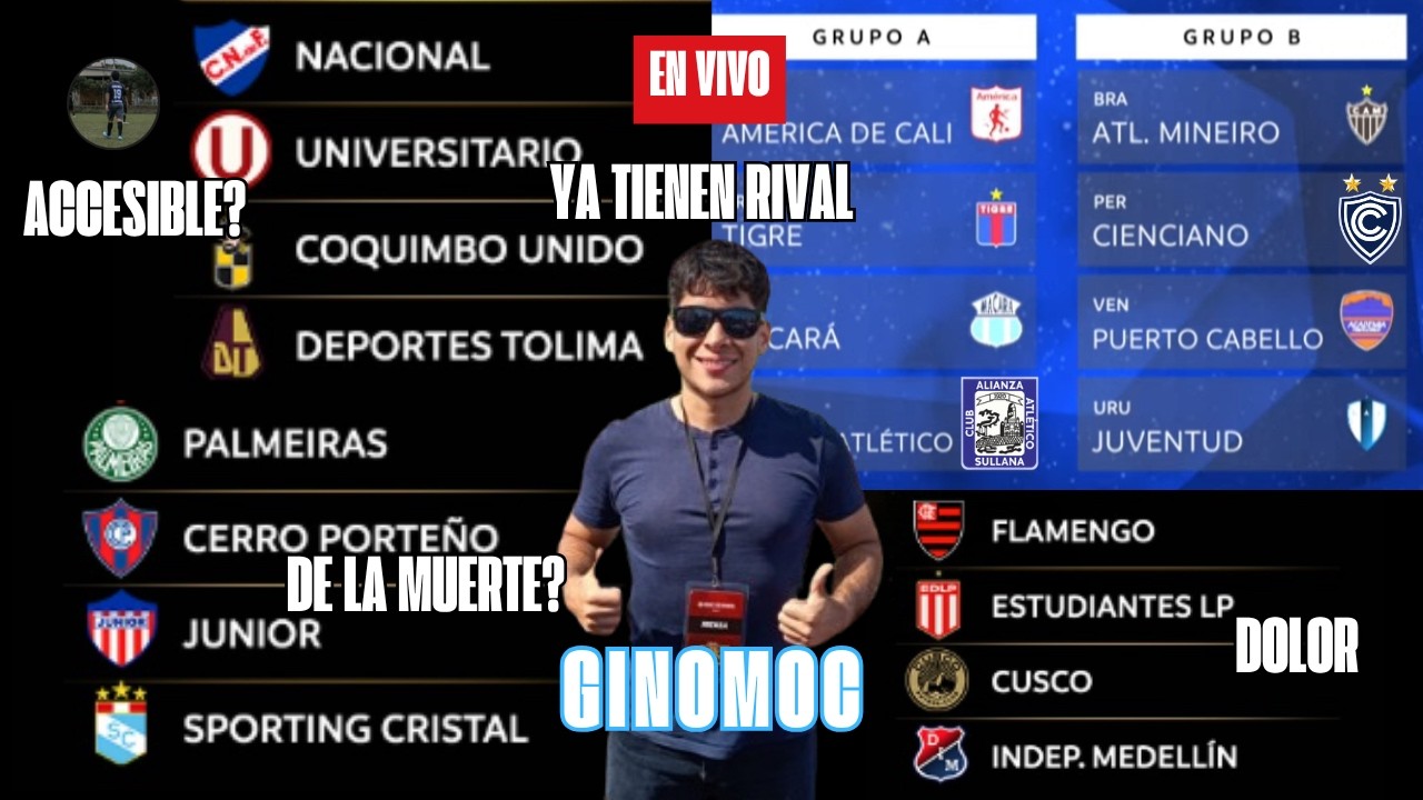 🔴SORTEO COPA LIBERTADORES. UNIVERSITARIO ¿EL GRUPO MÁS FÁCIL? CRISTAL Y LAS REVANCHAS. CUSCO...🔴