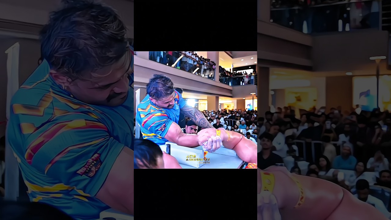 Tushar Awasthi breaks opponent overconfidence and attitude | pro panja #armwrestling #denic #edit