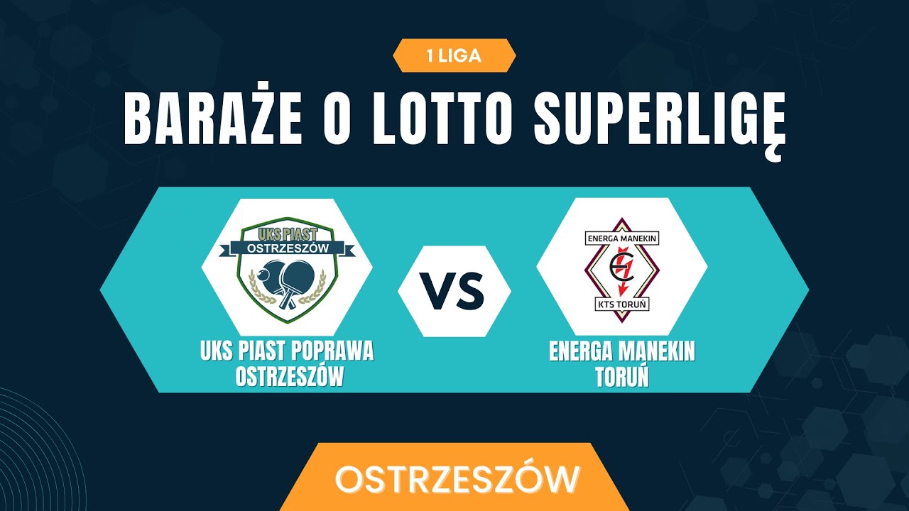 BARAŻ O LOTTO SUPERLIGĘ: UKS PIAST POPRAWA Ostrzeszów-ENERGA MANEKIN Toruń 2:0