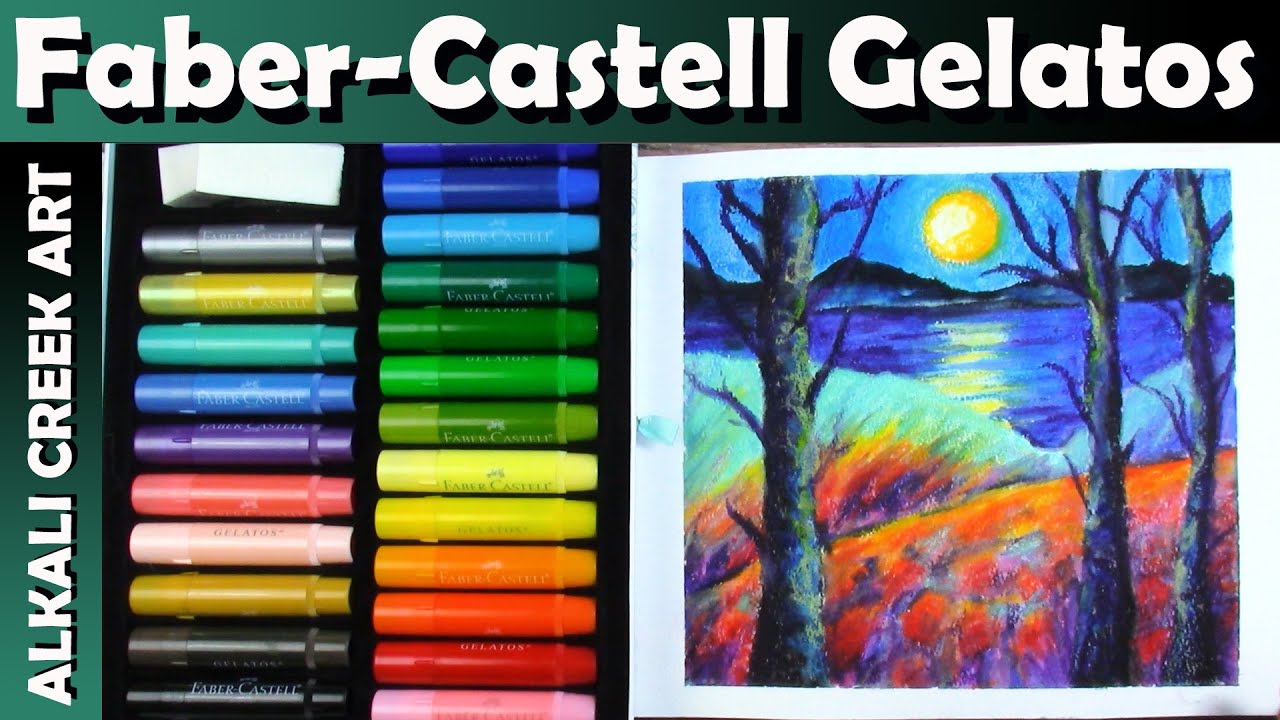 Пробую (и влюбляюсь!) мороженое-джелато Faber-Castell в альбоме для акварели Etchr.
