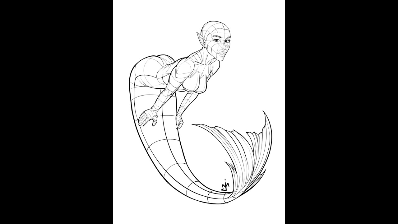 How to Draw: Mermaid #drawing #art #procreate #howtodraw #characterdesign #digitalart