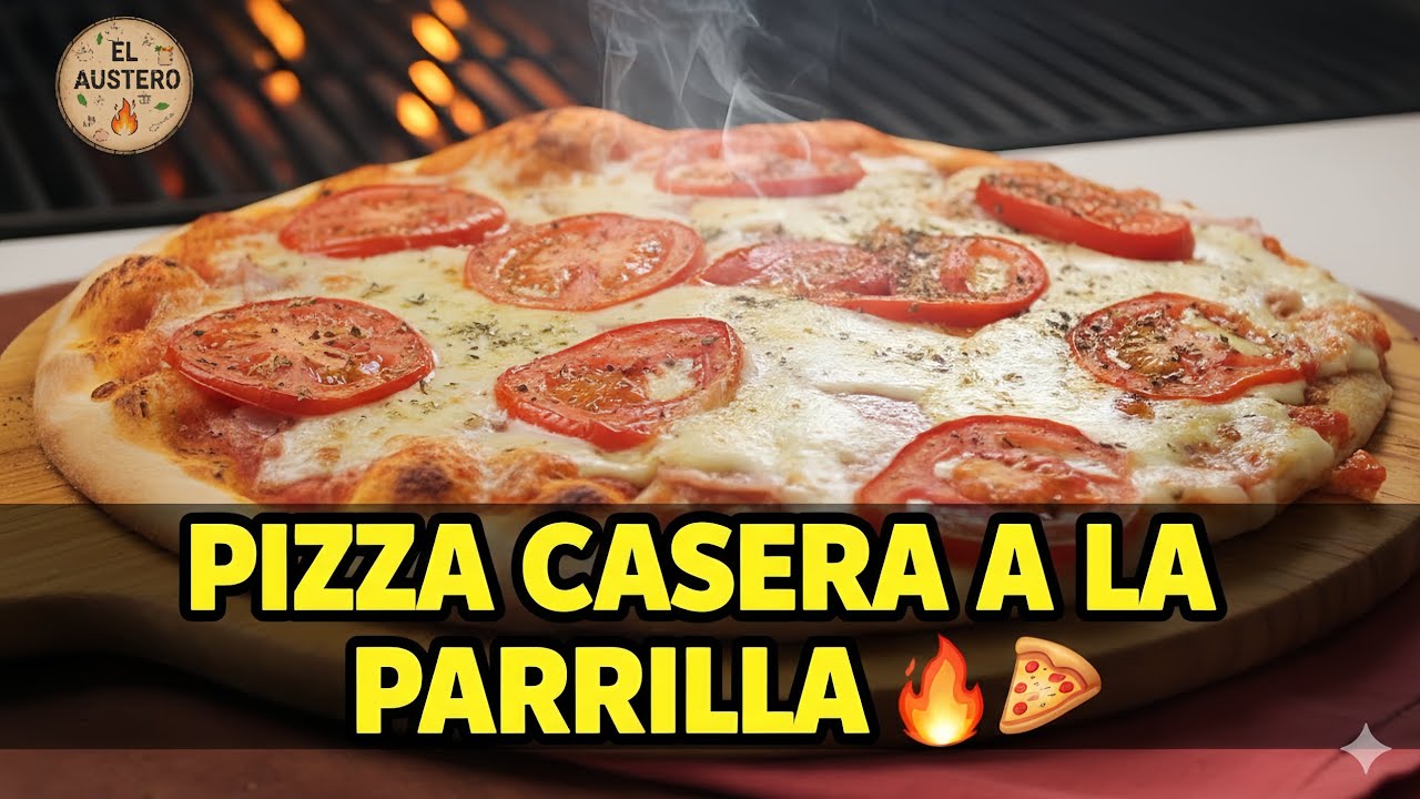 No pensé que la pizza a la parrilla quedaría TAN rica 🔥🍕|PIZZAS CASERAS A LA PARILLA 