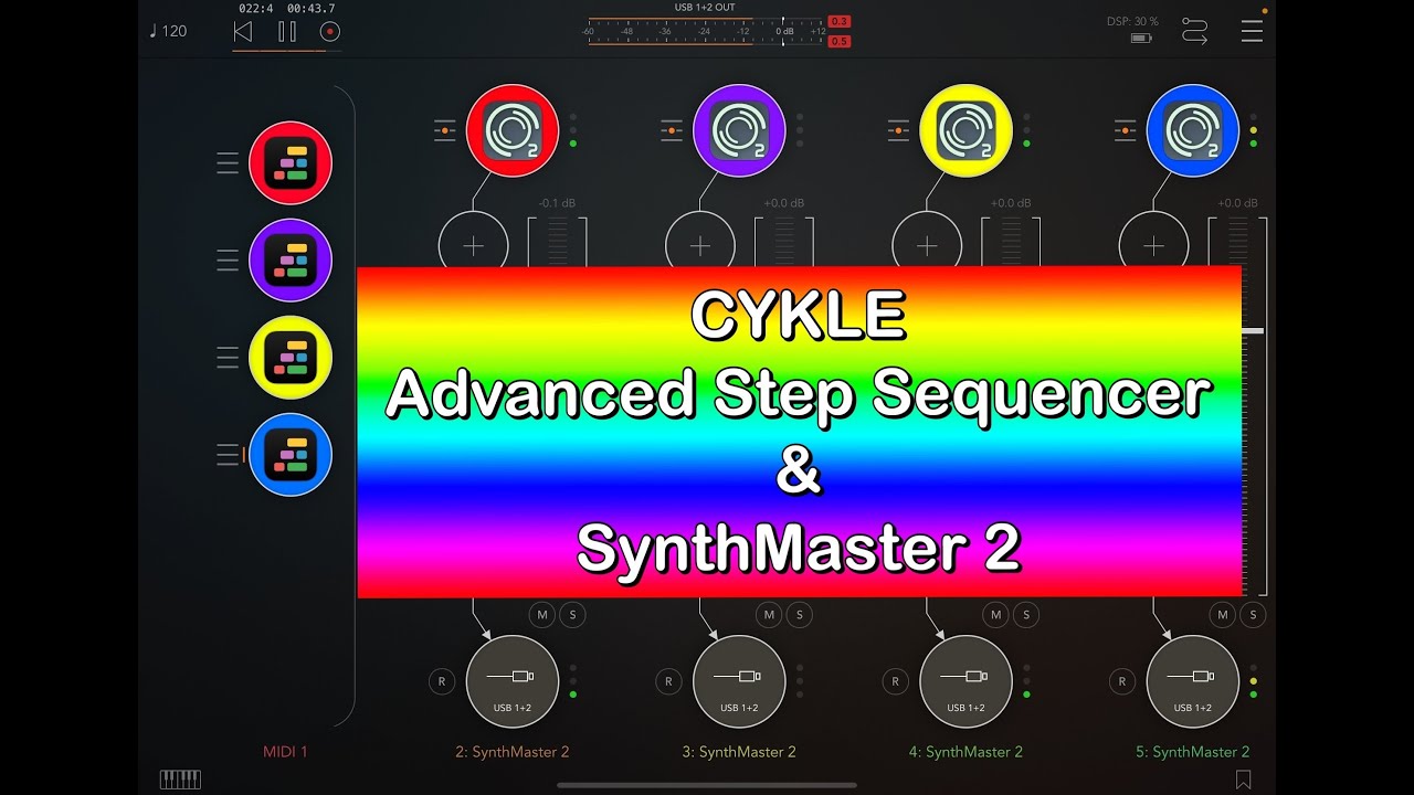 CYKLE Advanced MIDI Sequencer & SynthMaster 2 - AUM Session Setup Tutorial