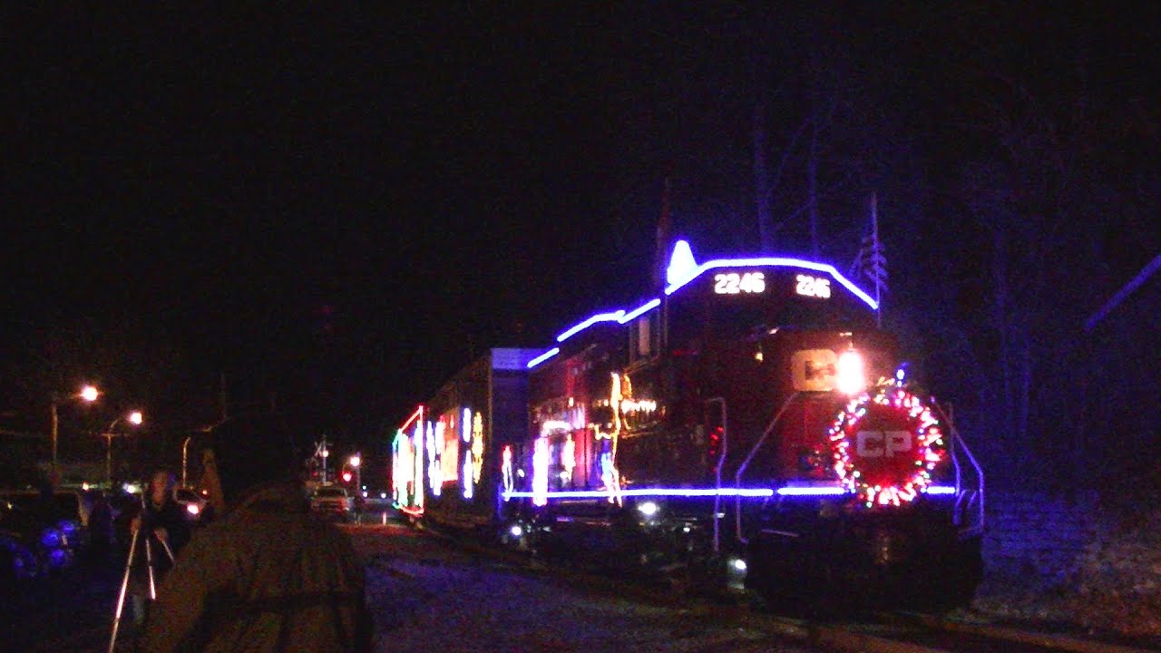 Canadian Pacific Holiday Train lights up the night in Mechanicville, New York
