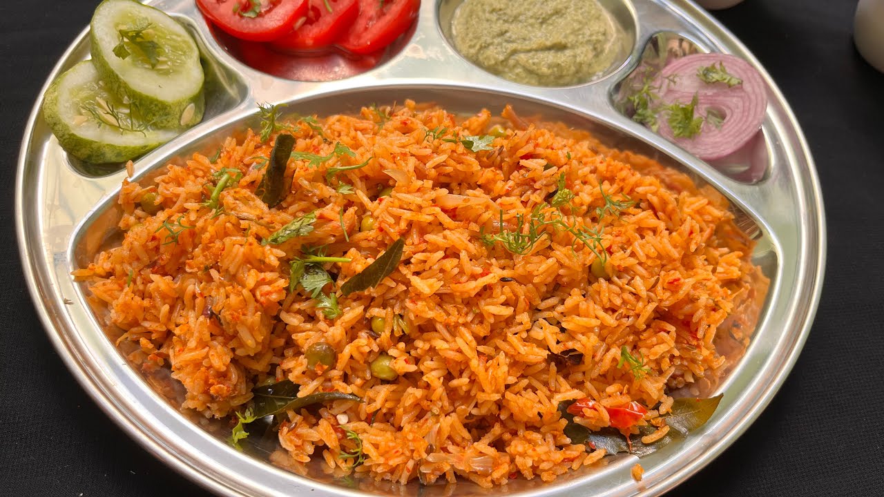 Hotel Style Tomato Bath Recipe | Karnataka Special Tomato Bath | Tomato Pulao