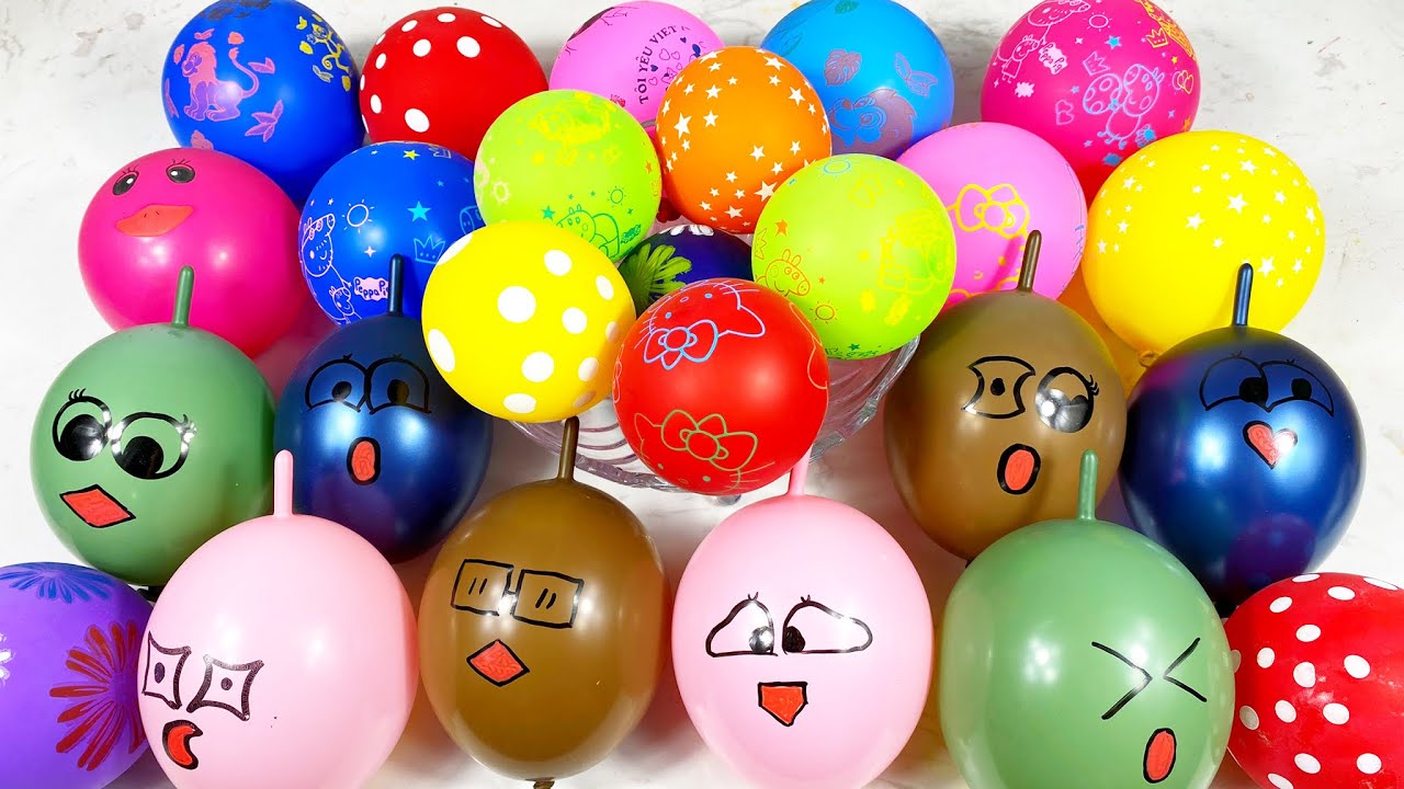 Making Slime With Funny Balloons#balloons#satisfying#popping#bongbay#balloon.Làmslime Bằng Bong Bóng