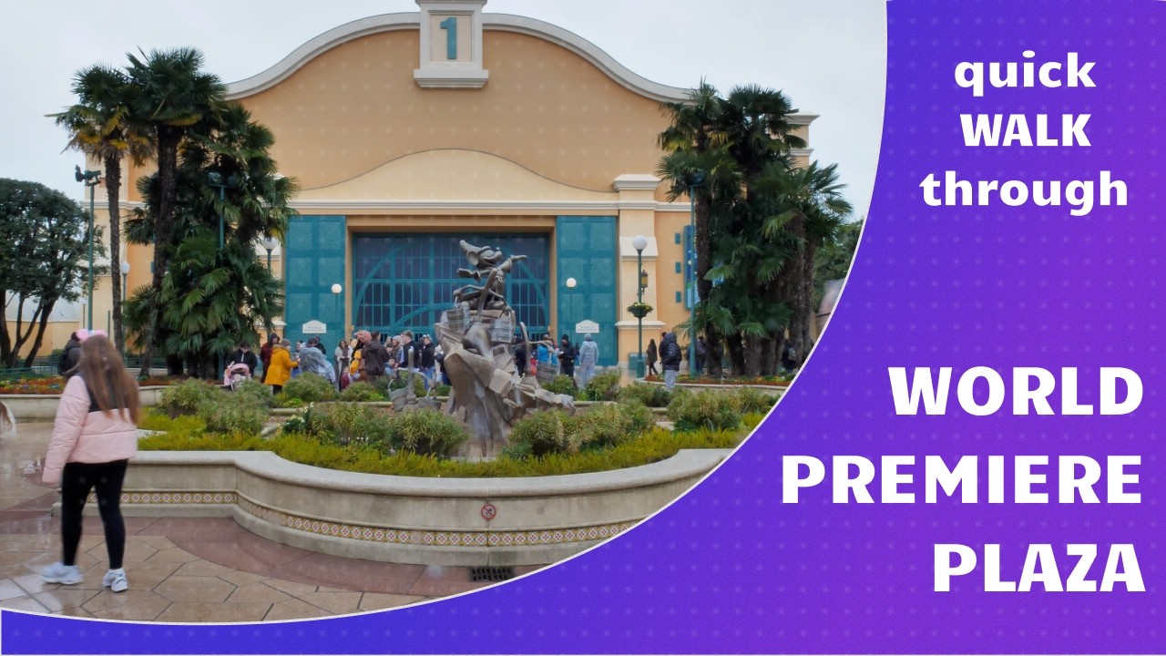 quick WALK through WORLD PREMIERE PLAZA at Walt Disney Studios Park [Disneyland Paris] - UNCUT/4K