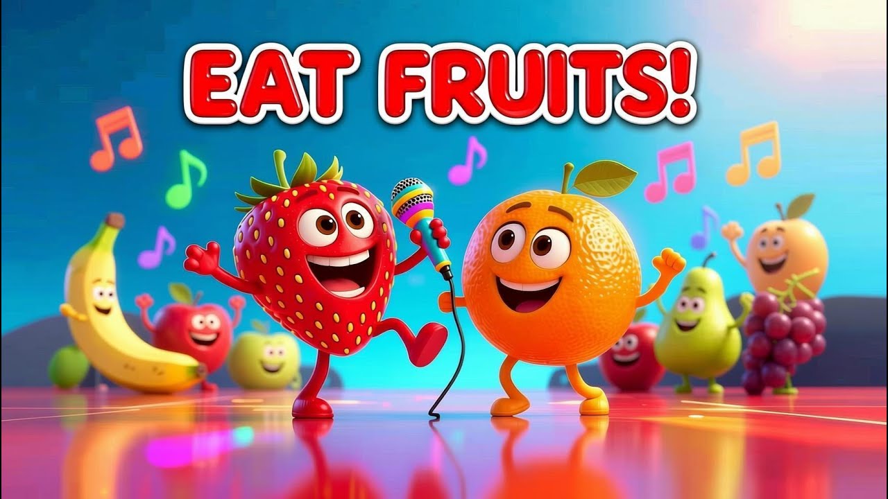 Learn with Fruits Song for Kids | Eat a Fruit 🍎🍌| Learn English with Music
