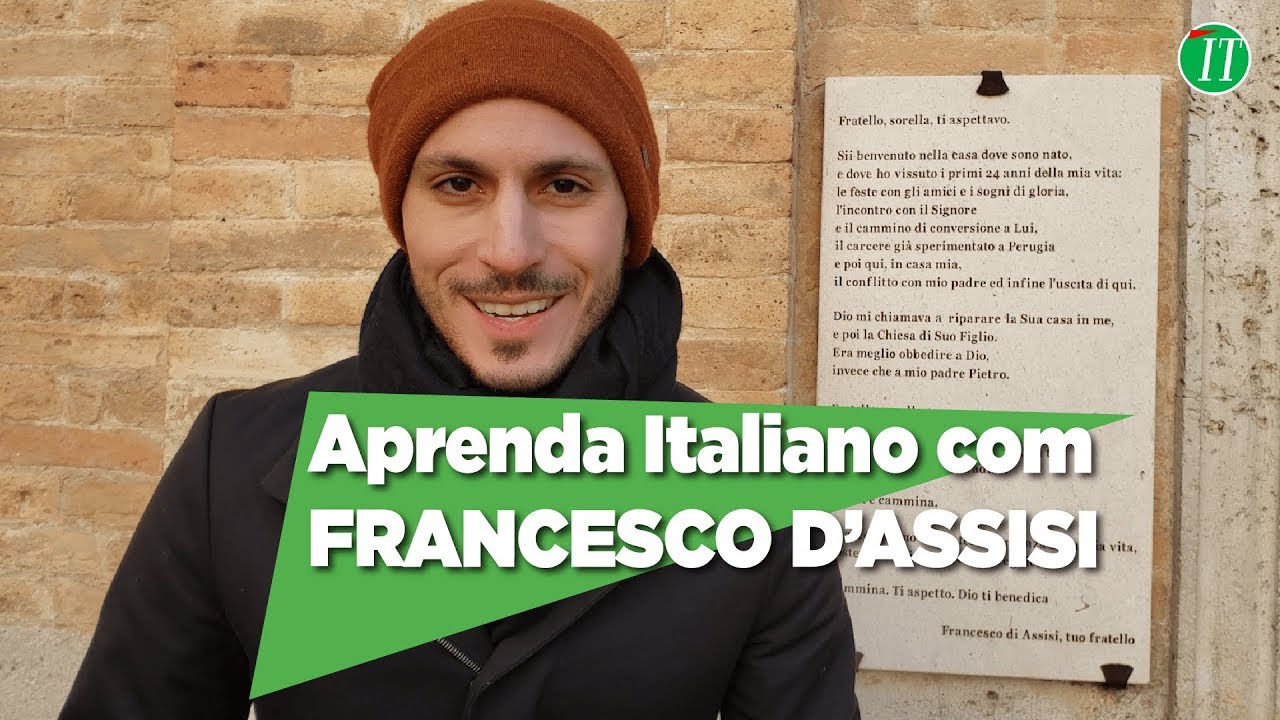 Aula de Italiano na casa de SÃO FRANCISCO DE ASSIS na Itália!