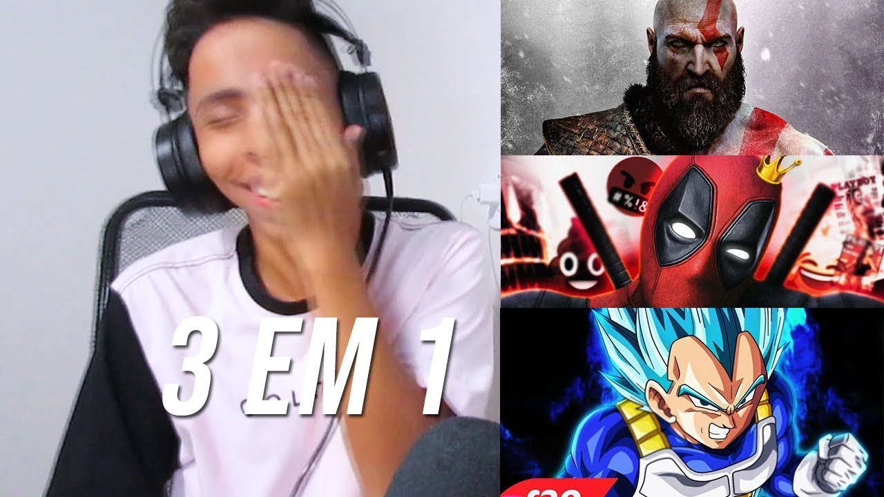 REACT Rap do Deadpool, Vegeta e Kratos NERD HITS (7 Minutoz)