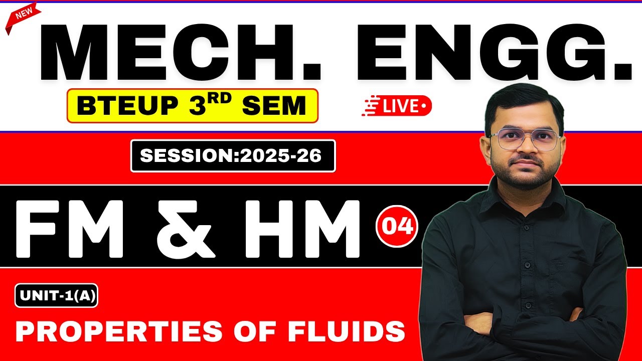 Lec-4 II FM & HM II ME 3rd Sem II Unit-1(A) : Properties of Fluids @PolytechnicPathshala ​
