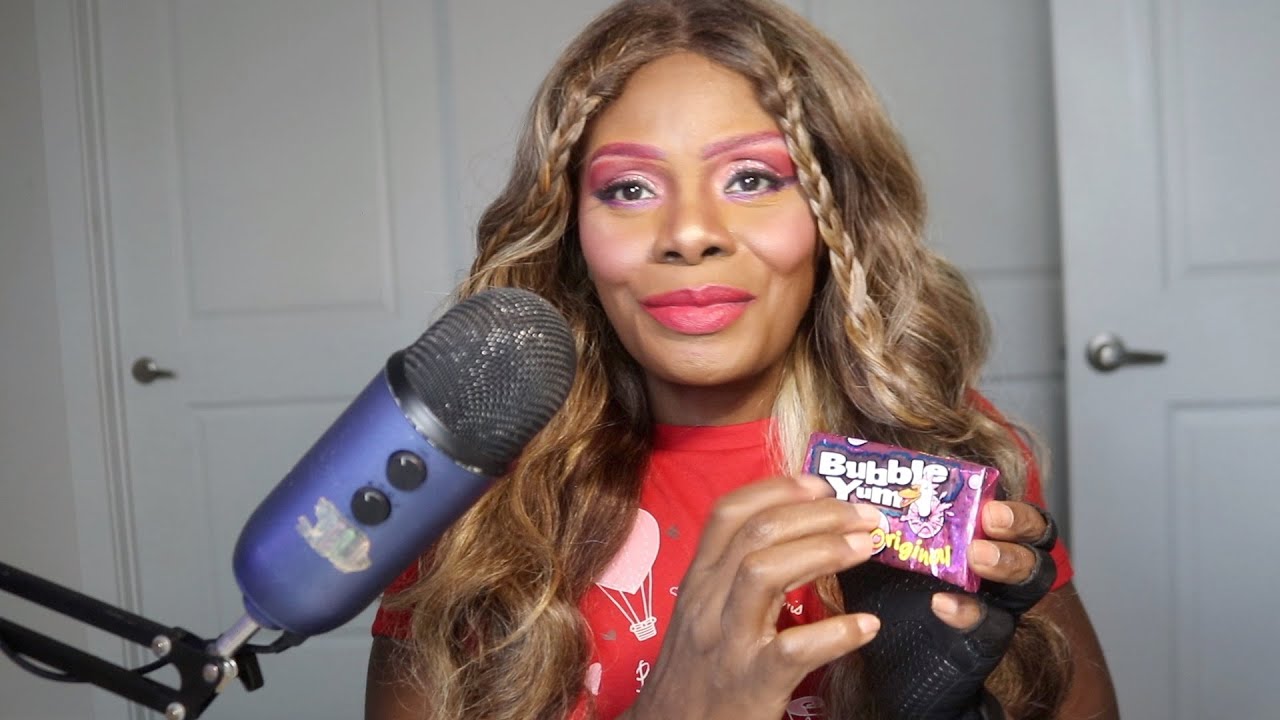HUBBA BUBBA Blowing Big Bubbles ASMR Chewing Gum Sounds