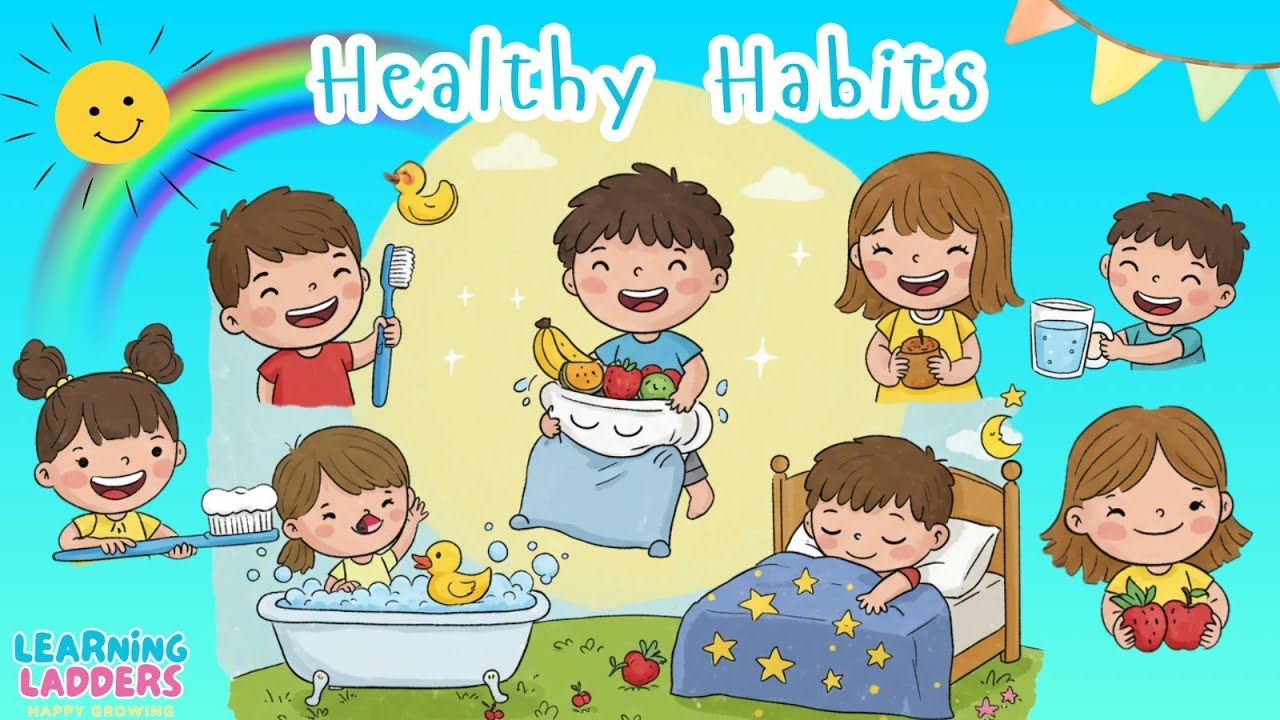 Healthy Habits Made Fun for Kids! 🥗🛌🧼 #LearningLadders