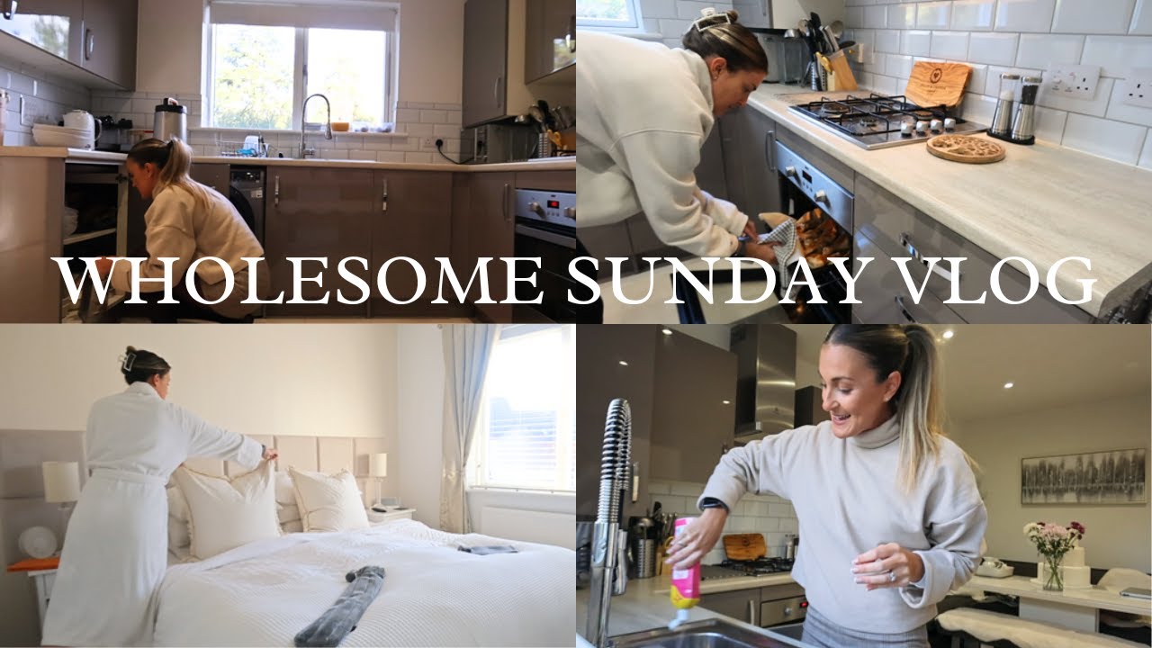 WHOLESOME SUNDAY VLOG – Sunday reset routine: Food prep, cleaning & self-care. Spend the day with me
