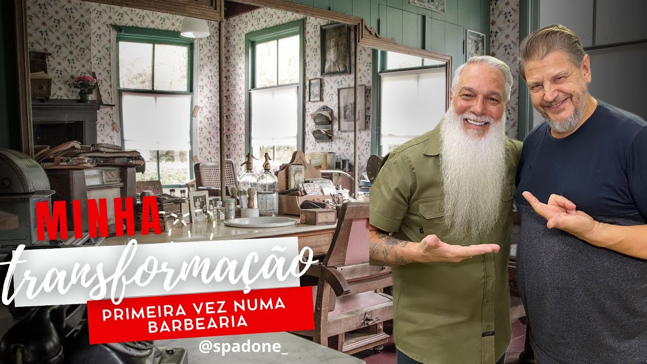PRIMEIRA VEZ NUMA BARBEARIA 💈🪒 FOI A VEZ DA MINHA TRANSFORMAÇÃO COM O SPADONE