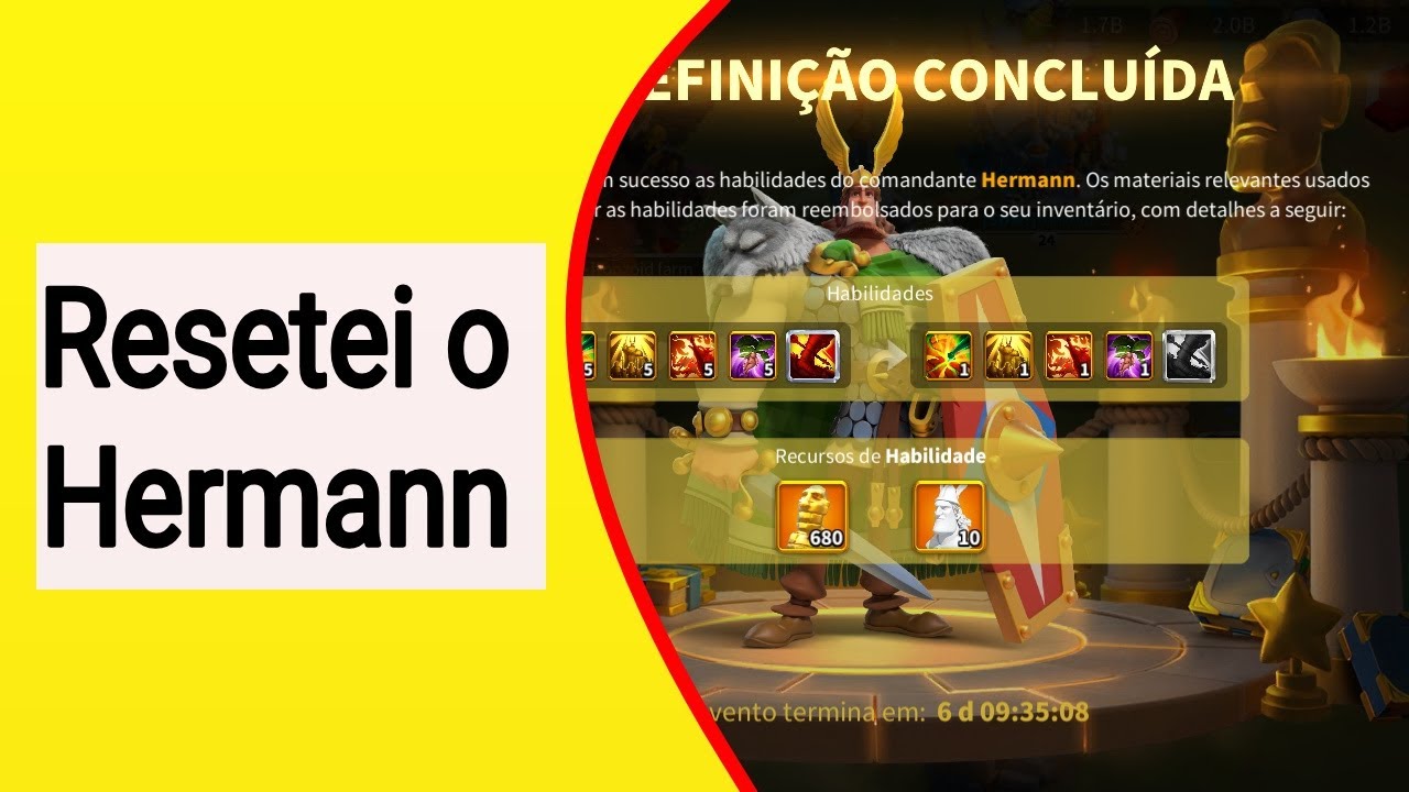 Resetei o Hermann e melhorei o Sun Tsu prime / rise of kingdoms 