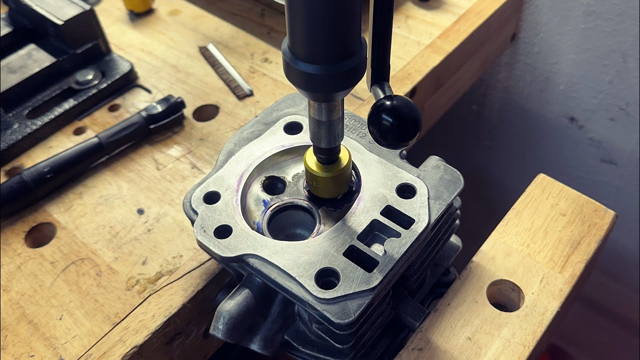 DIY 3 angle valve job on a predator 212 cylinder head seats
