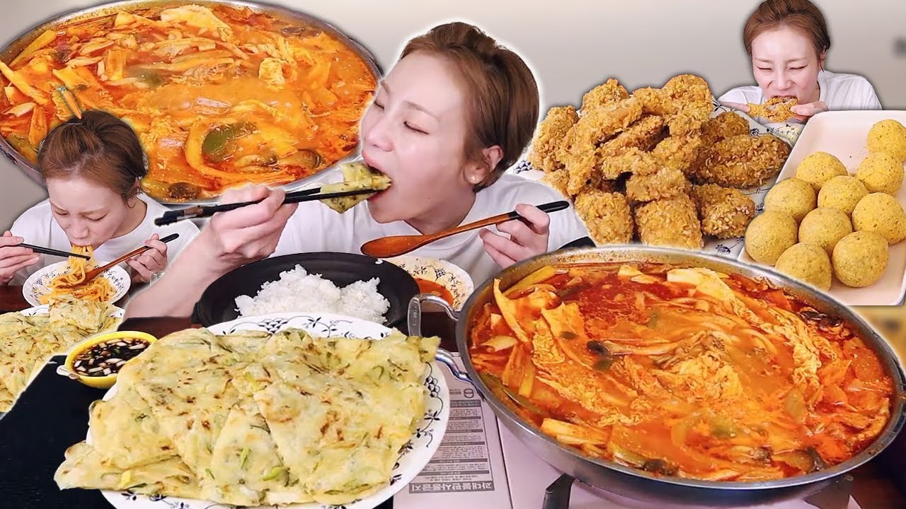 곱창전골에 애호박 파전🍗후식은 치킨에 카이막 치즈볼 251126/Mukbang, eating show