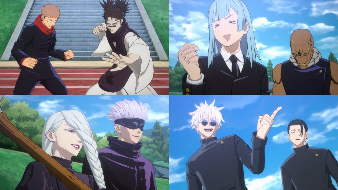 Jujutsu Kaisen: Cursed Clash-All Team Intros & Outros (All New DLC Characters Including) [JPN DUB]