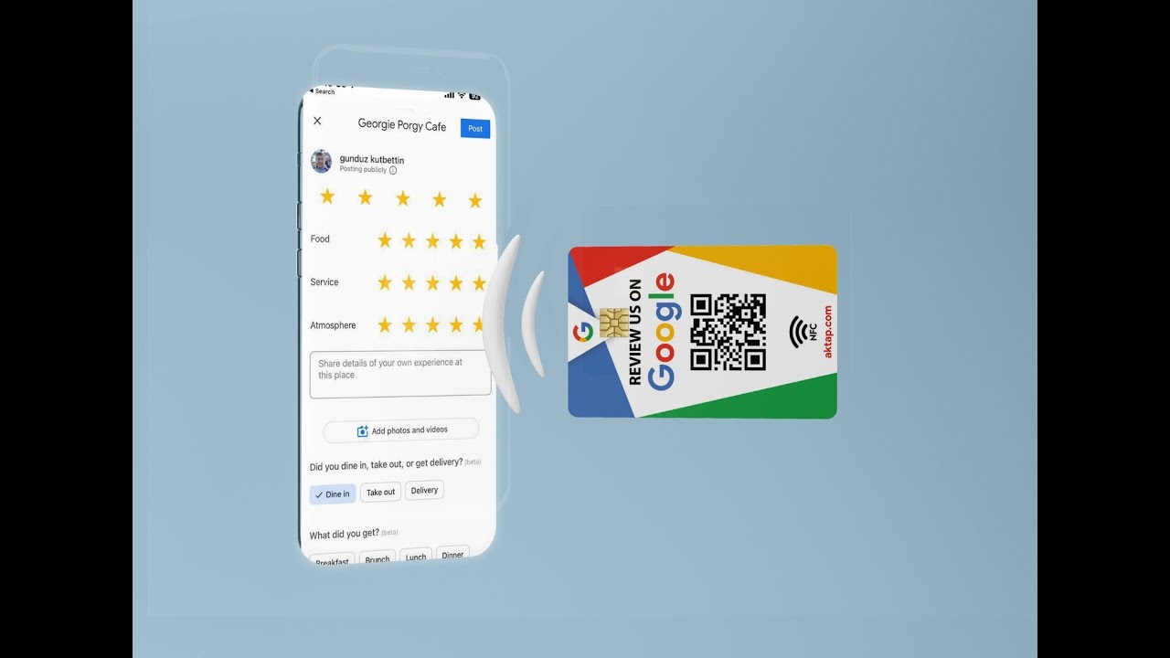 nfc google review card  aktap review cards  increase your reviews now
