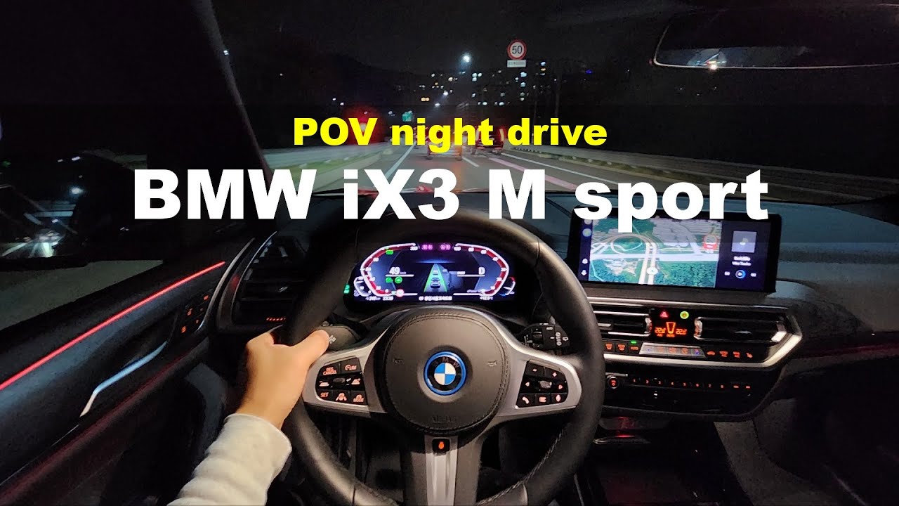 BMW iX3 M sport POV night drive