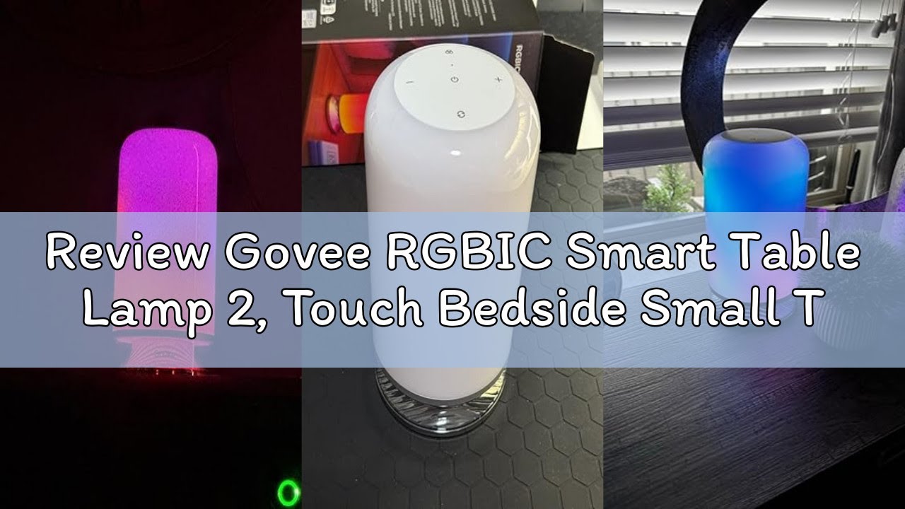 Review Govee RGBIC Smart Table Lamp 2, Touch Bedside Small Table Lamp Compatible with SmartThings, M
