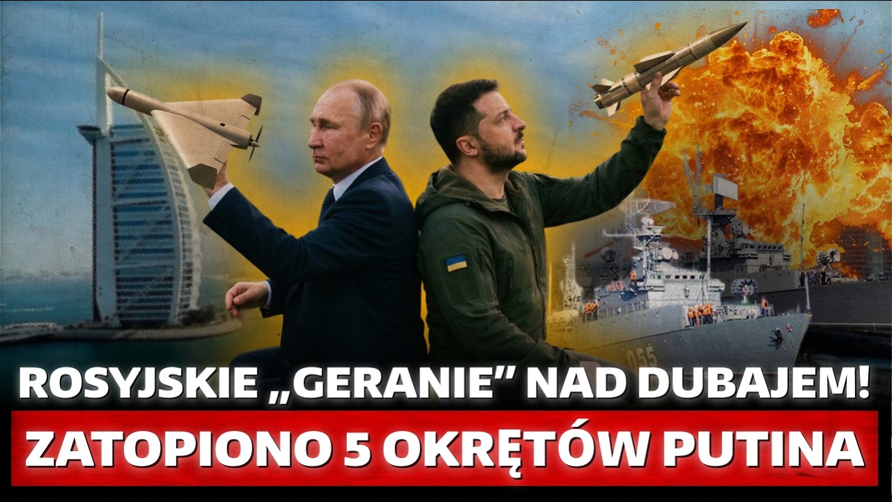 Panika w Moskwie. Putin po stronie Iranu. Rosja uderzyła DRONEM W DUBAJ. Ukraina zatopiła 5 OKRĘTÓW.