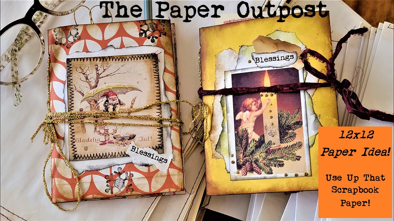 12x12 Paper Idea! Easy Gift Idea! Fun Simple Beginner Junk Journal Tutorial! The Paper Outpost! ;)