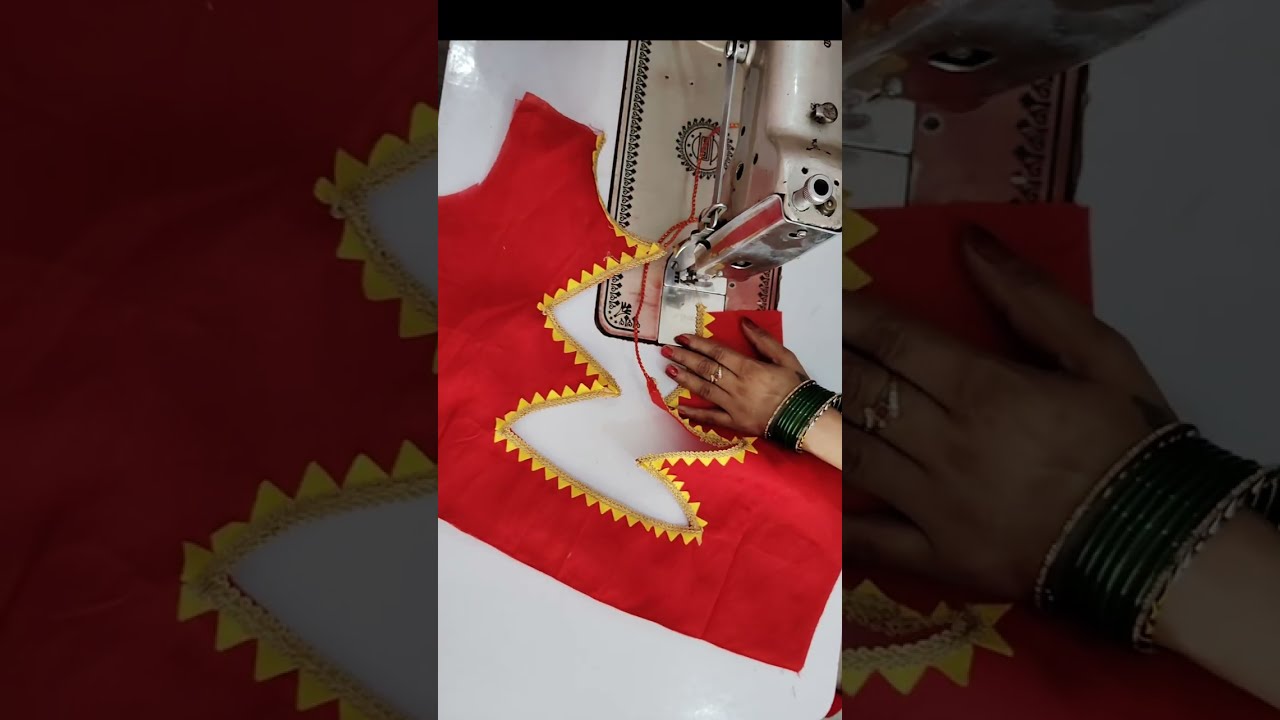 Beautiful blouse neck design cutting and stitching ke sath