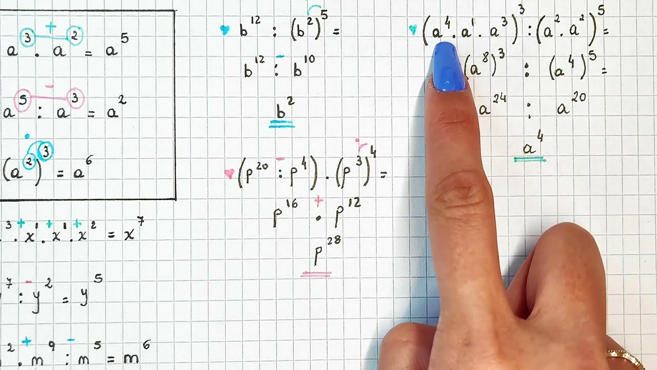 PROPIEDADES DE LA POTENCIACICIÓN - Cómo resolver cálculos combinados