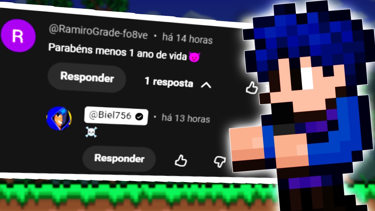 Respondendo COMENTÁRIOS dos INSCRITOS! #terraria #respondendocomentários #jogos #biel756