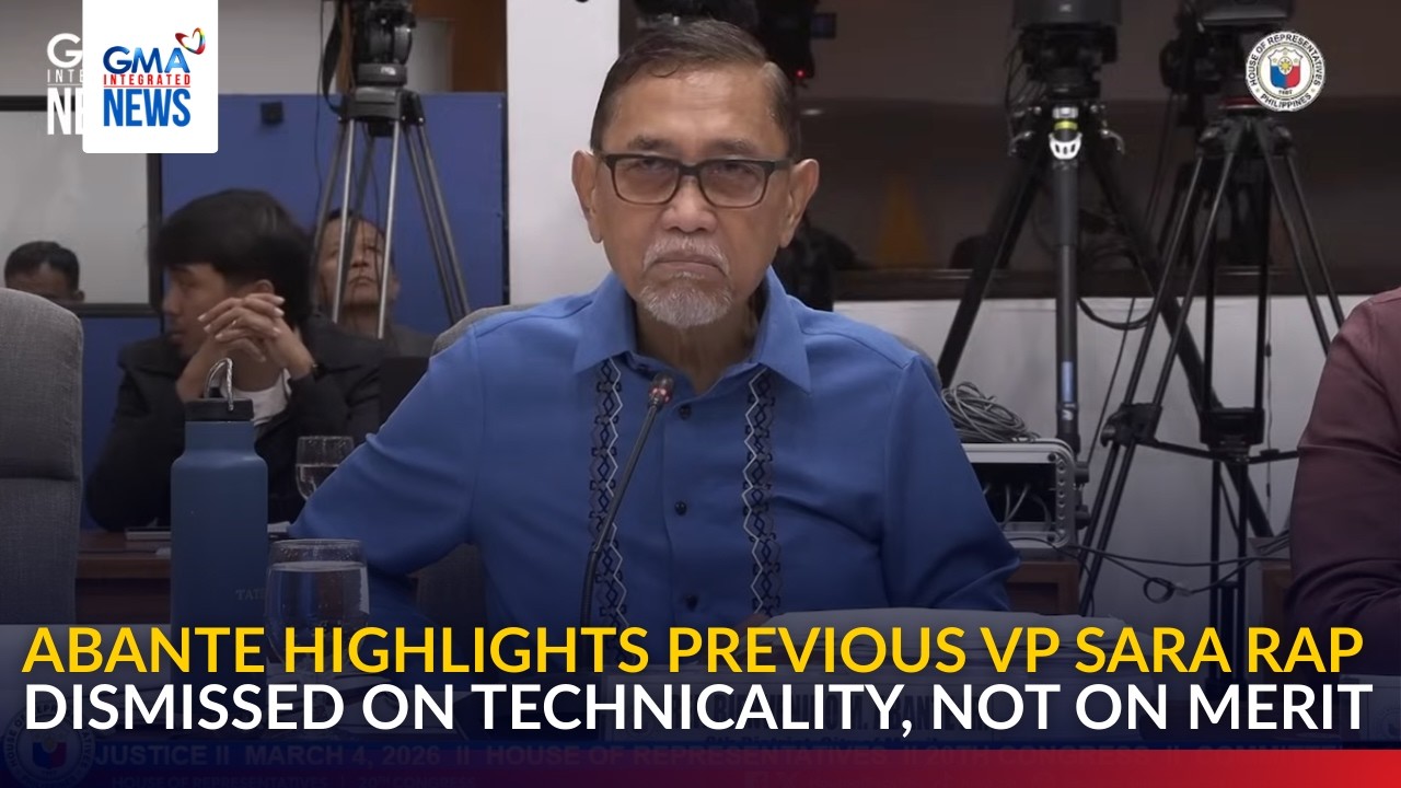 Abante highlights previous VP Sara rap dismissed on technicality, not on merit | GMA Integrated News