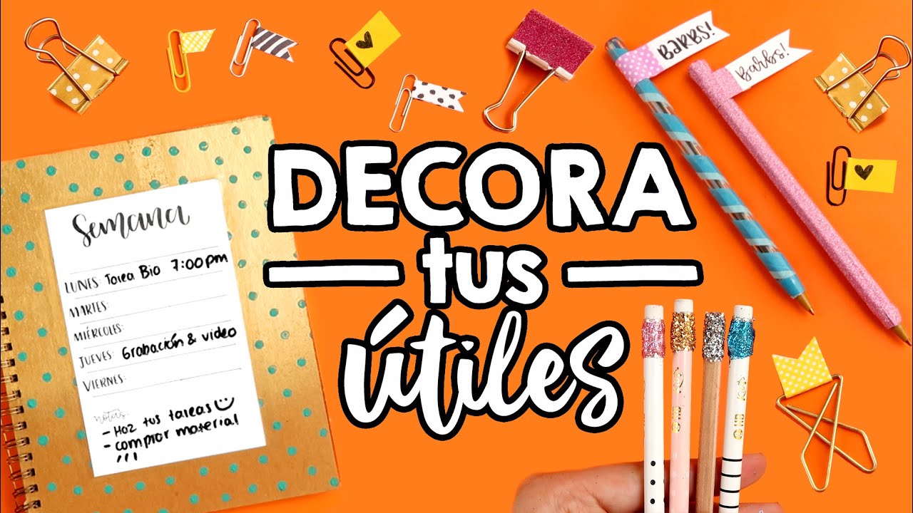 DECORA tus ÚTILES ESCOLARES!! ✄ Barbs Arenas Art!