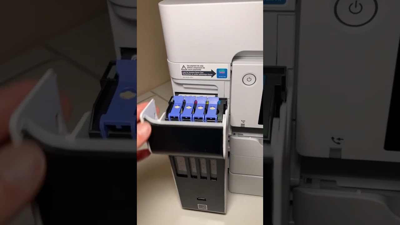 💕Let&rsquo;s setup my new Epson-5850💕 #explorepage #smallbusiness #htvront #diy #shorts #epsonprinter