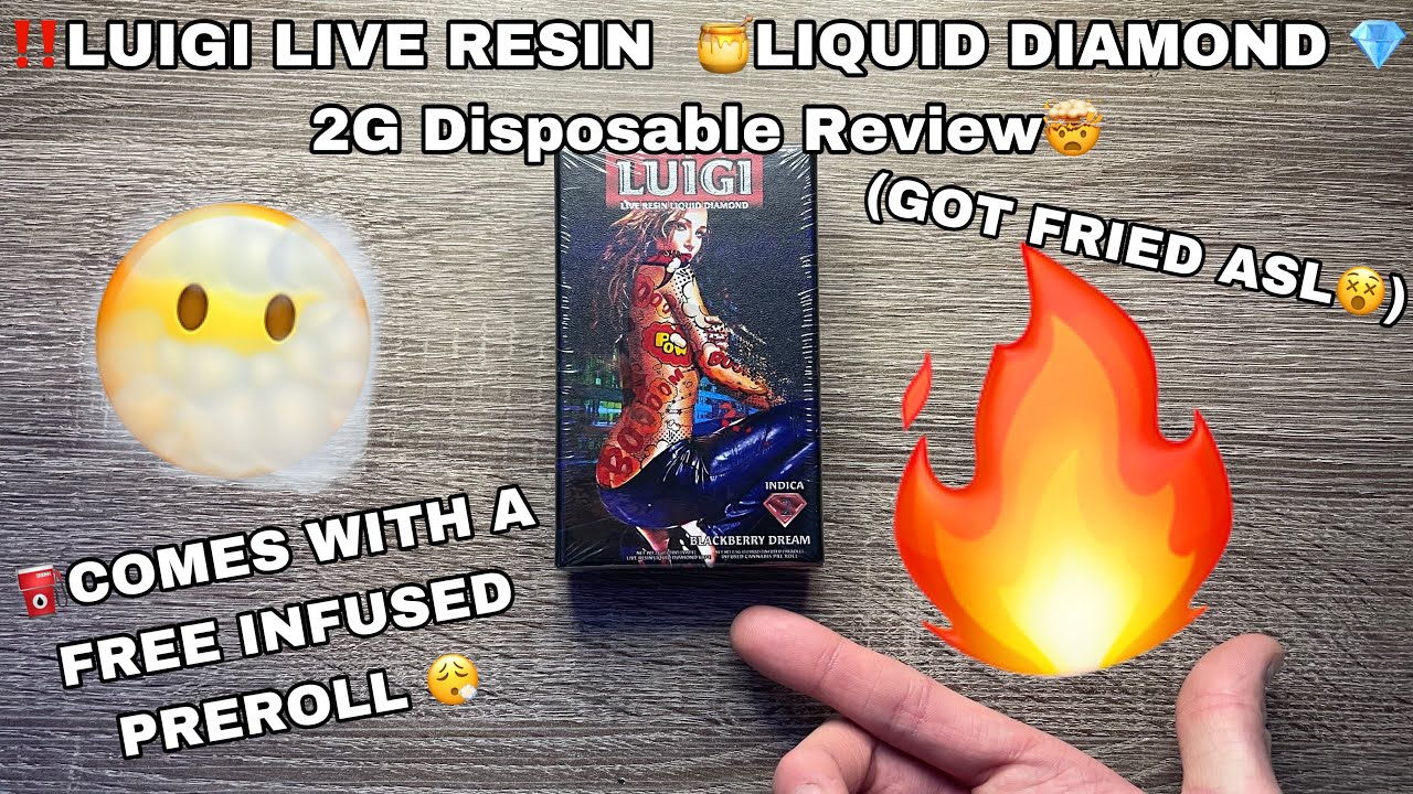 LUIGI 2g Live Resin Liquid Diamond Disposable 🍯💎Review🤯+ Free Infused Preroll🍃😮&zwj;💨(Had Me FRIED😵)