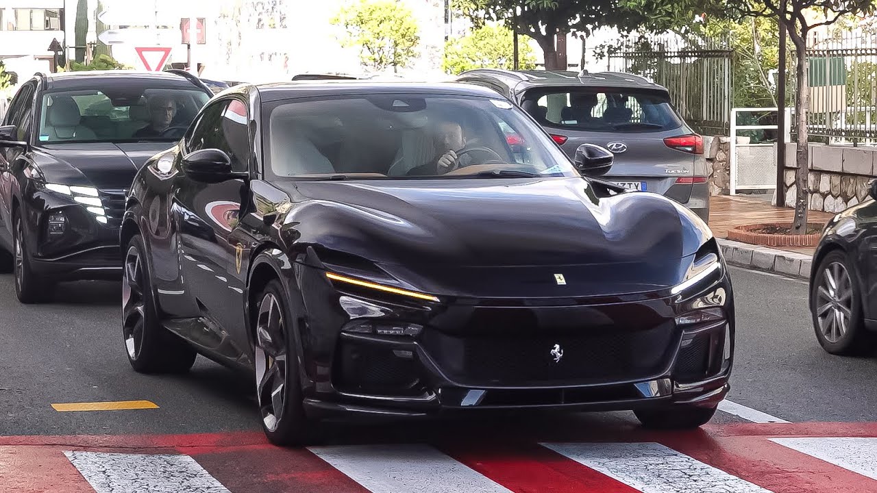 SUPERCARS in MONACO 2023 -148- ( Ferrari Purosangue, 812 Competizione, 599 GTO, 430 Scuderia...)