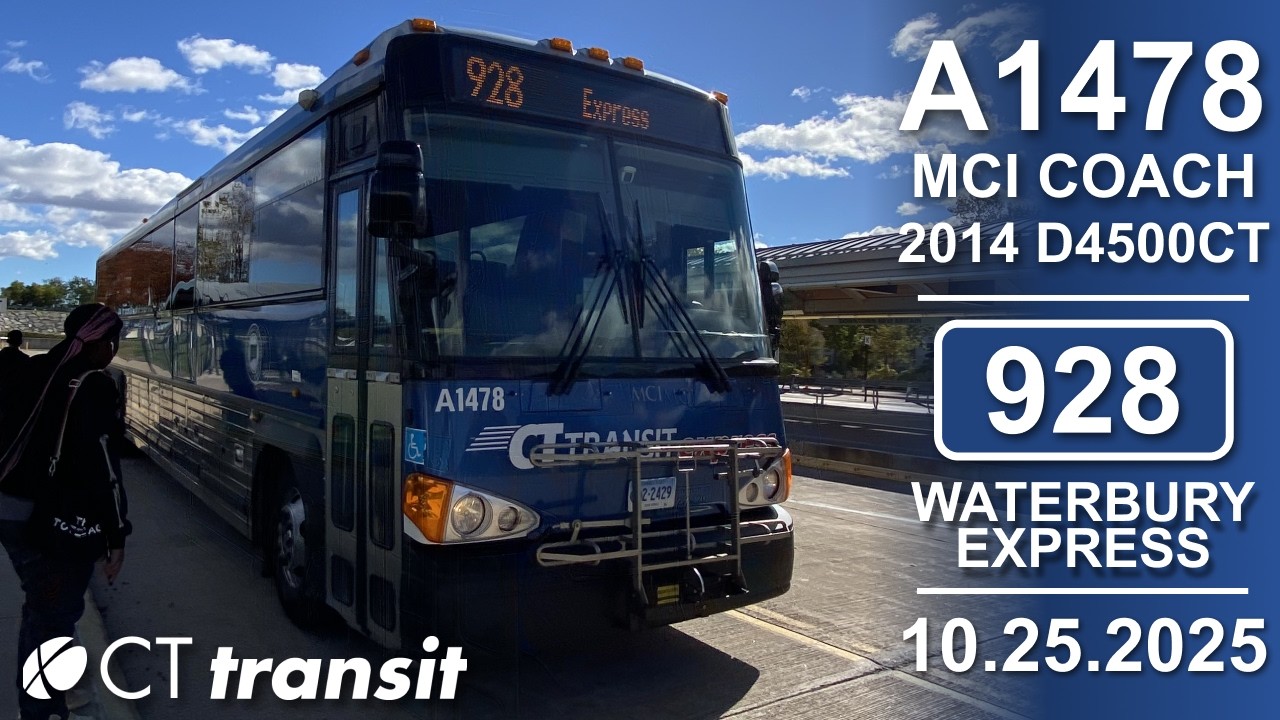 Bus Ride | CTtransit • #A1478 2014 MCI D4500CT • 928 Waterbury Express