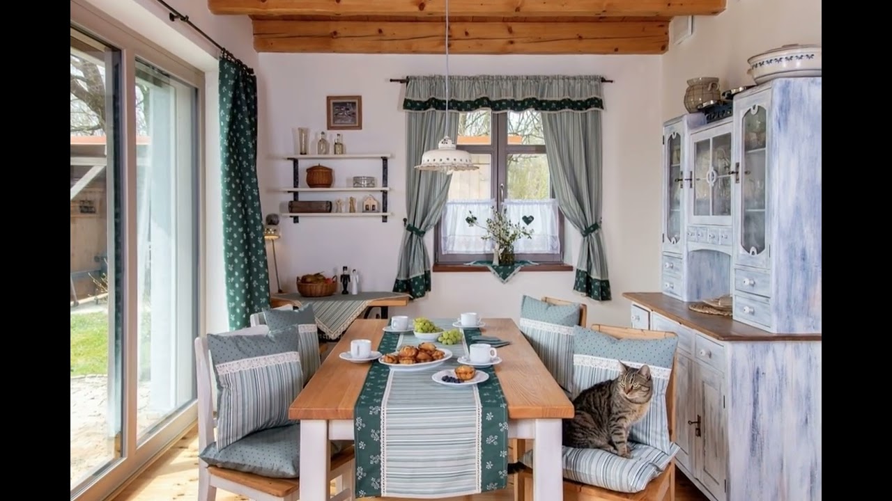 🌿 Jídelna v zelených tónech - Textil a závěsy na míru 🌿
