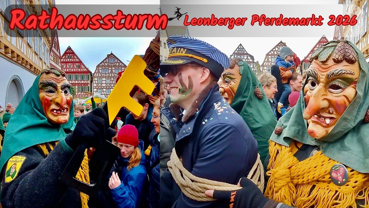 RATHAUS GESTÜRMT! 🧙‍♀️ Das Spektakel beim 333. Leonberger Pferdemarkt 2026｜Rathaussturm 2026