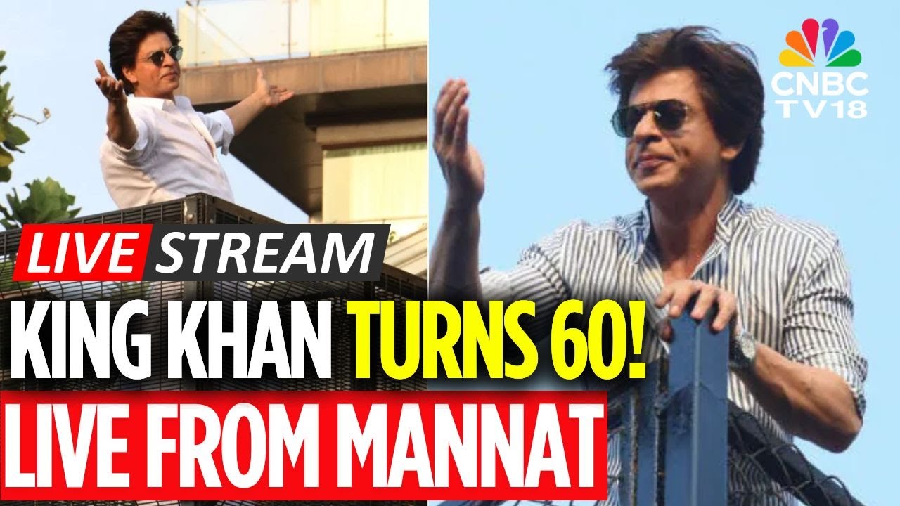 LIVE From Mannat | Shah Rukh Khan Turns 60! SRK’s Birthday Celebration | SRK Birthday | N18L