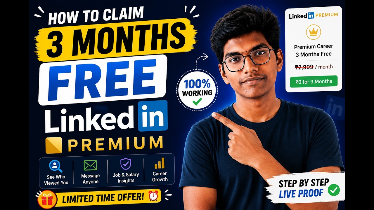 Get LinkedIn Premium FREE for 3 Months Using Airtel Thanks App | Telugu || Kenzo Pulse ||