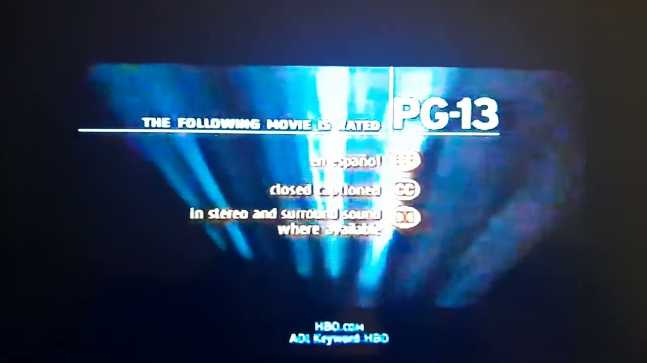 Opening To Planet of the Apes (2001) on HBO Movie Premiere (Saturday, August 3, 2002) @ 8:00 PM