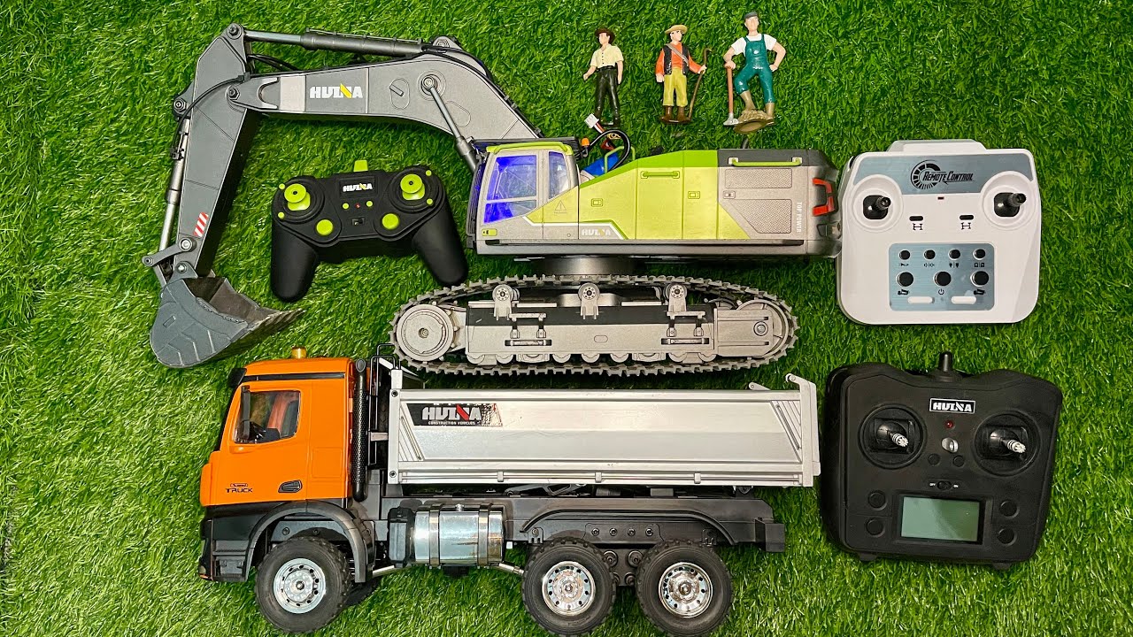 RC #23 R/C truck konstruksi, dump truck huina, truck trailer, truk molen, excavator, rc loader huina