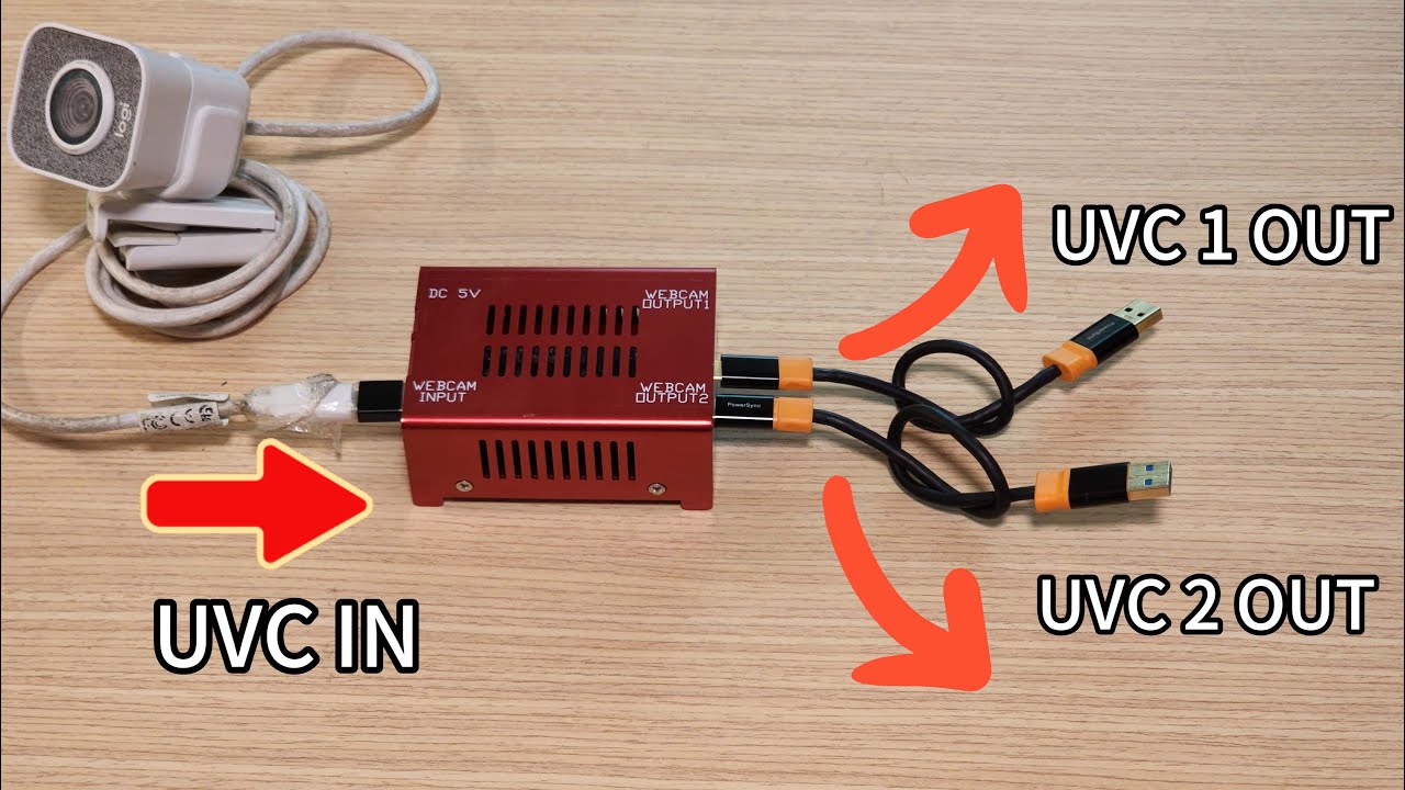 amazing! physical USB webcam Splitter ~ Turn one USB webcam into two output