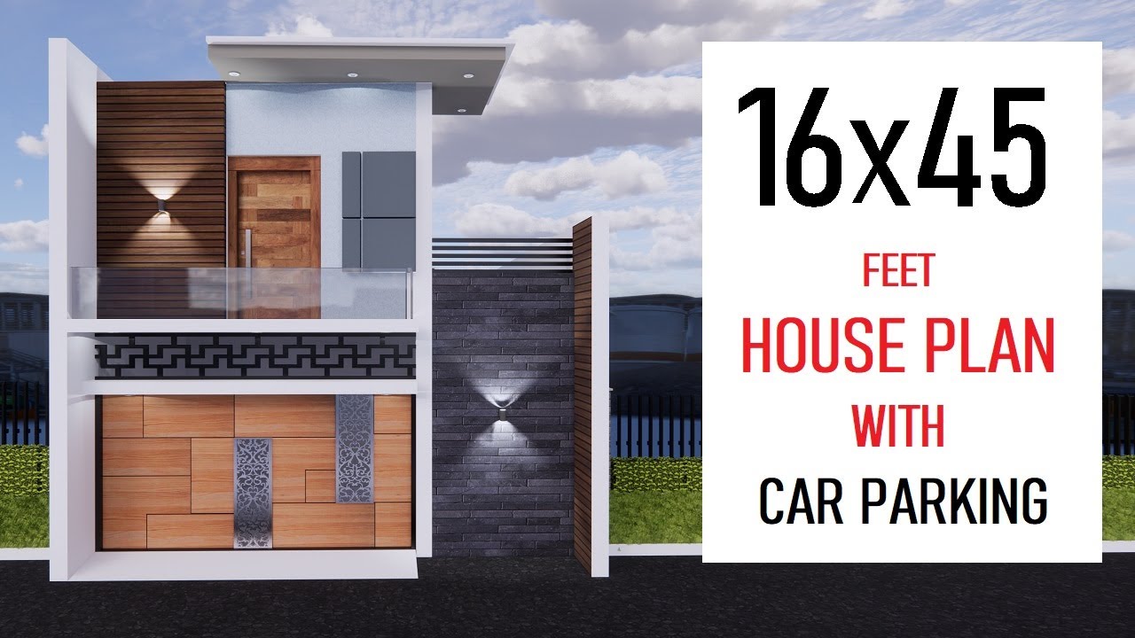 16x45 House Plan With Car parking|16x45 North Facing House Design|16*45 Ghar ka naksha