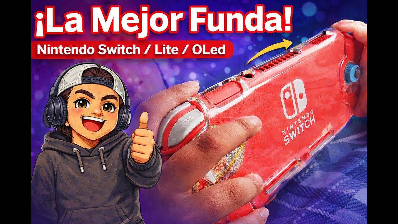 👌La mejor Case Flexible para Nintendo Switch Lite/ Oled / Switch 2 👌 - JETech transparente #voysegus