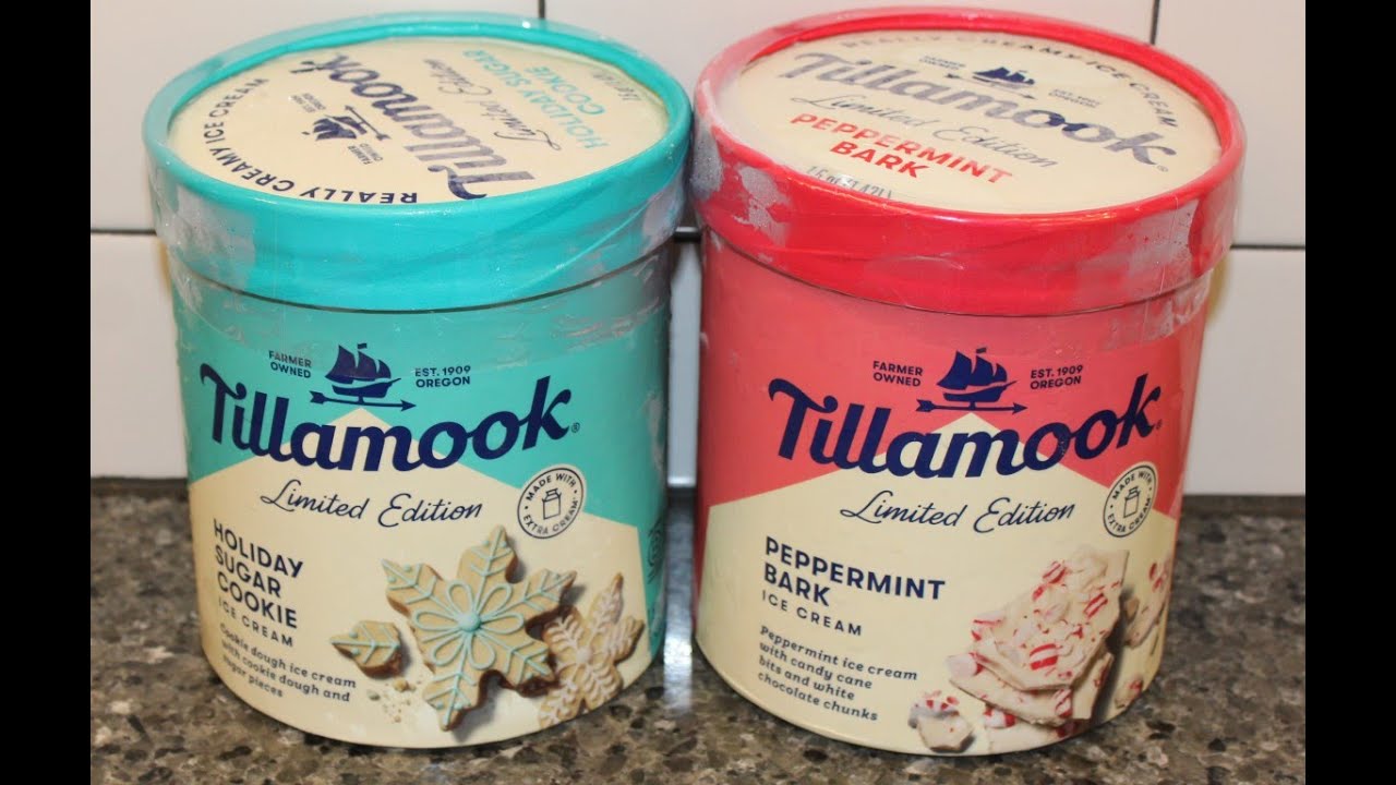Tillamook Ice Cream: Holiday Sugar Cookie & Peppermint Bark Review