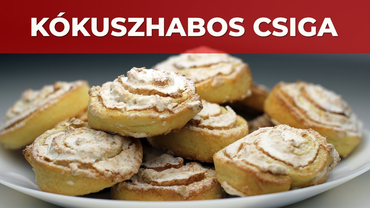 Kókuszhabos csiga videó recept